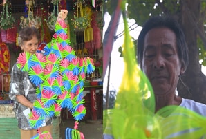 Senior citizens show Noli how to make parols out of recycled materials in "KBYN: Kaagapay Ng Bayan"