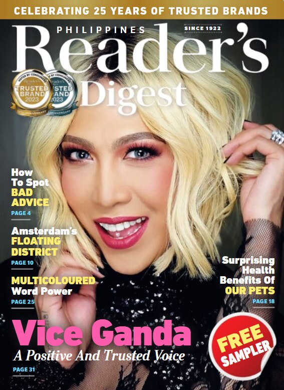 Vice Ganda on the cover of Reader's Digest Trusted Brands 2023 issue