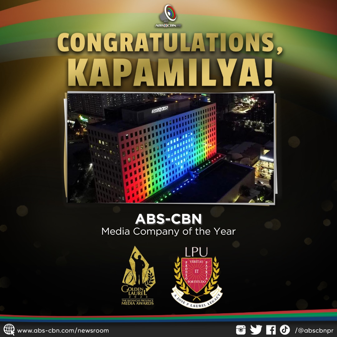 ABS CBN IS MEDIA COMPANY OF THE YEAR
