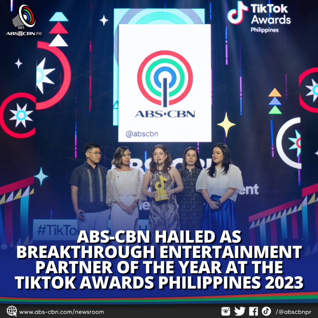 ABS CBN HAILED AS BREAKTHROUGH ENTERTAINMENT PARTNER OF THE YEAR