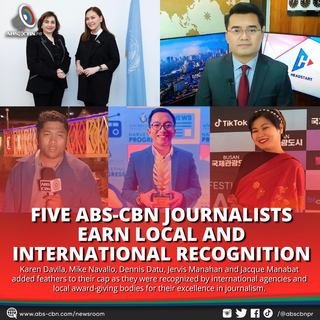 ABS CBN JOURNOS EARN RECOGNITIONS