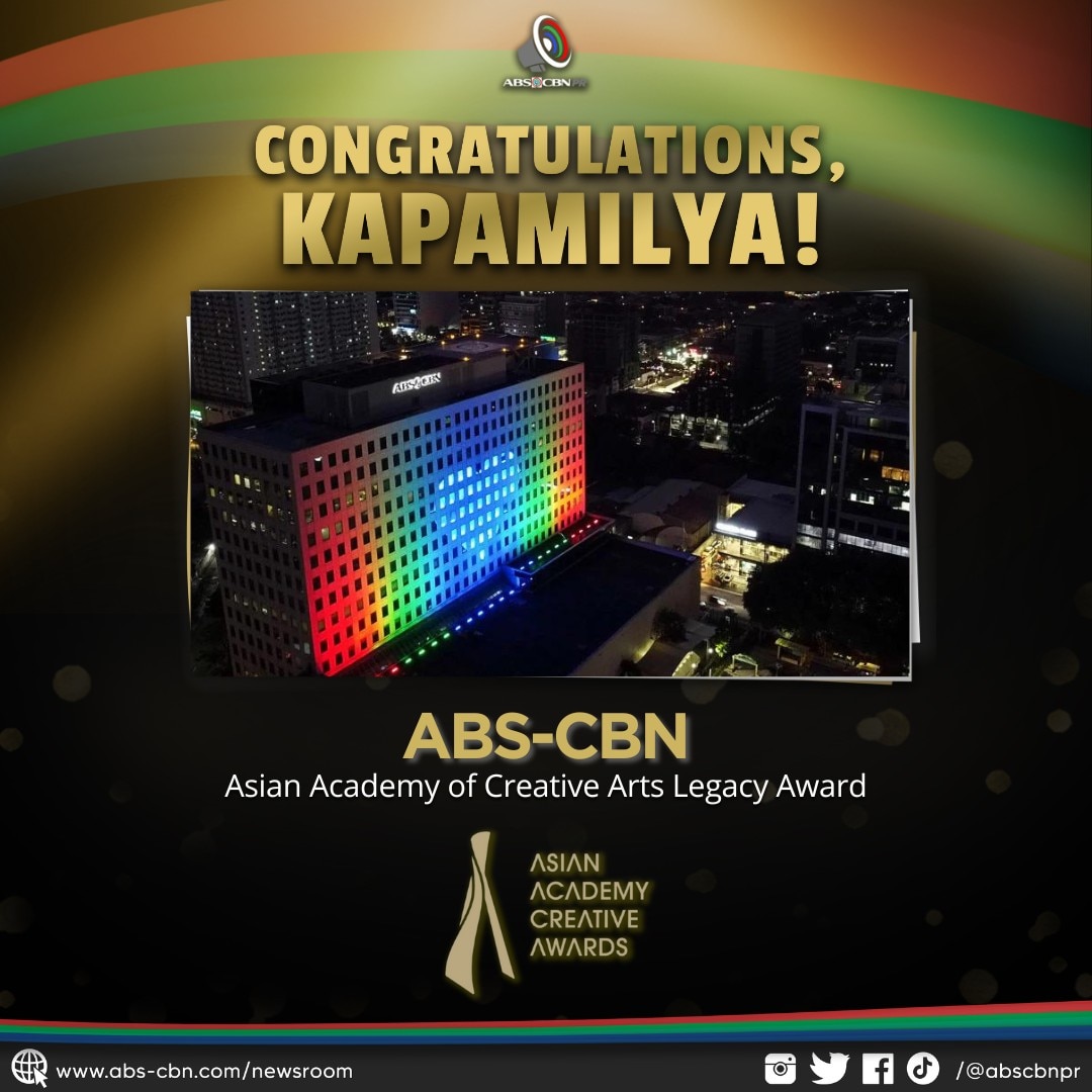 ABS CBN WINS THE LEGACY AWARD