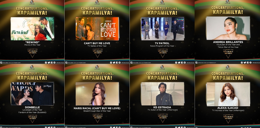ABS-CBN shows and personalities rack distinguished recognitions at the 5th Village Pipol Choice Awards