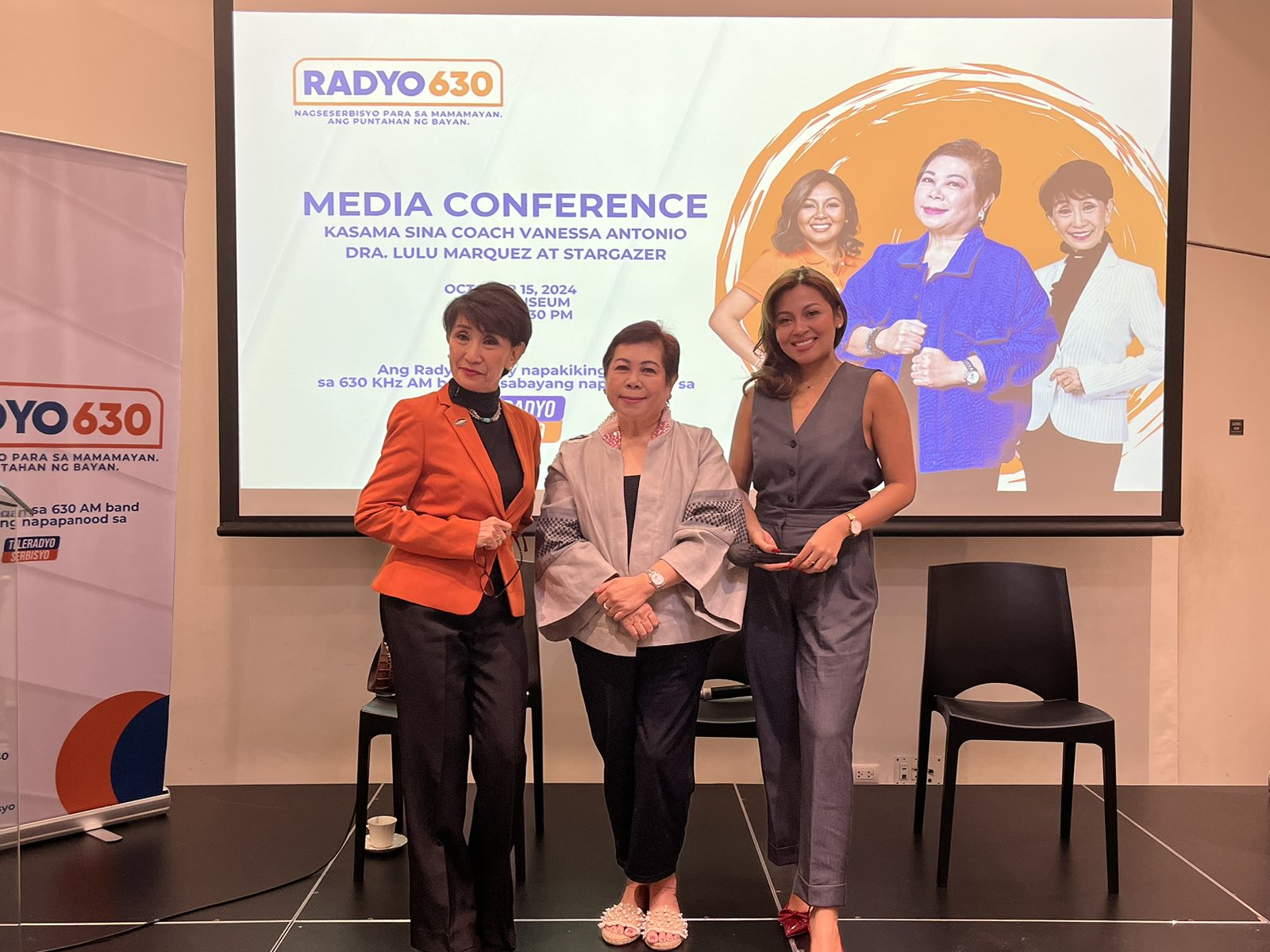 Radyo 630 Program Hosts Doc Lulu Marquez, Stargazer And Coach V