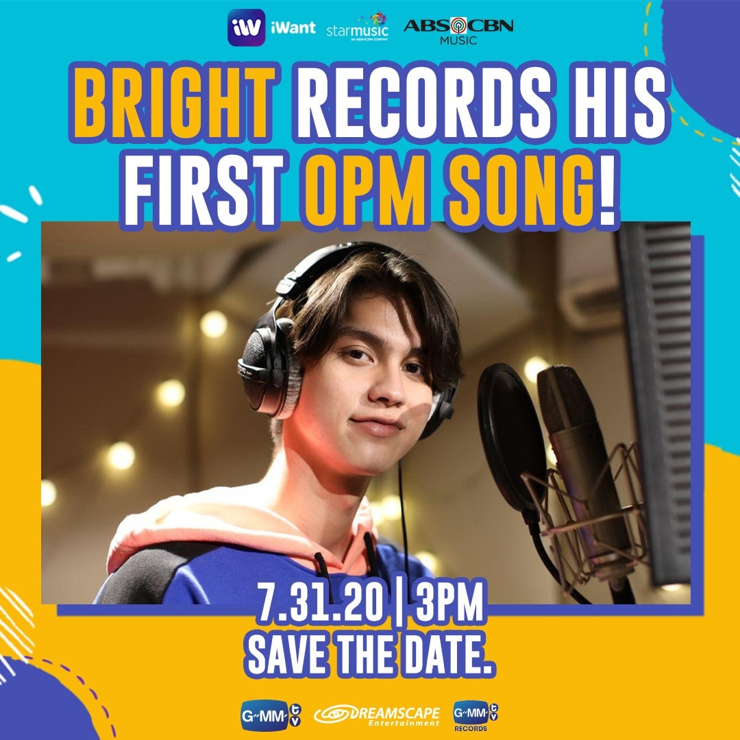 Bright Vachirawit records his first OPM song with With A Smile