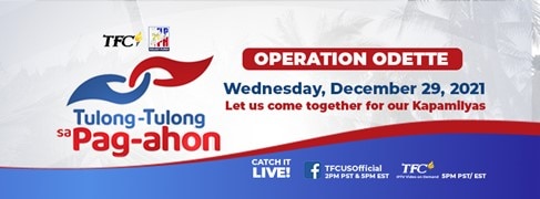 ABS-CBN Foundation International, TFC to hold on Dec 29 Tulong-tulong sa Pag-ahon fundraiser for Typhoon Odette victims
