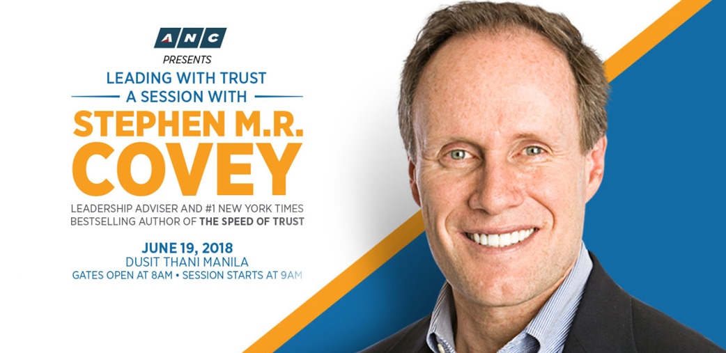 World-renowned speaker Stephen M.R. Covey to talk about “Trust Leadership” in ANC forum