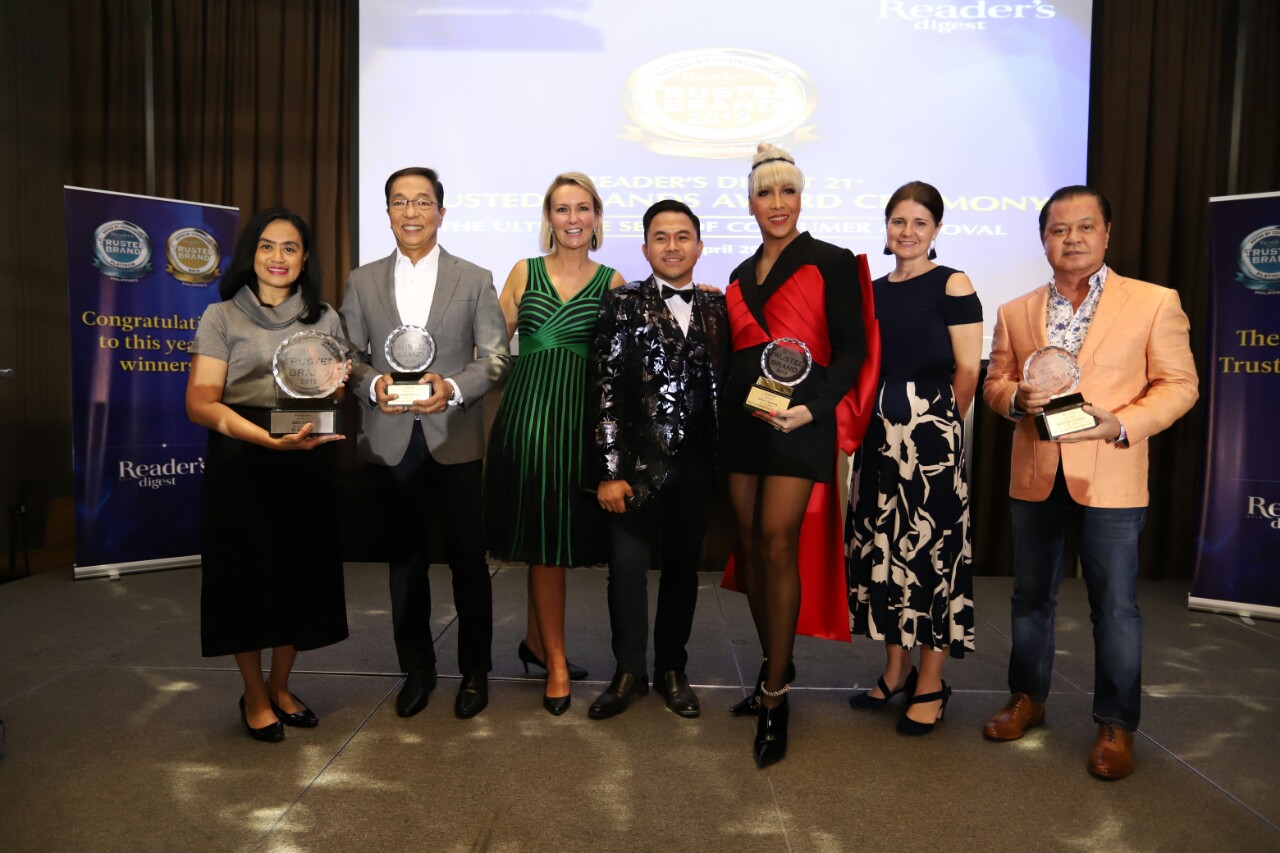 ABS CBN winners at the Readers Digest Trusted Brands Awards 2019