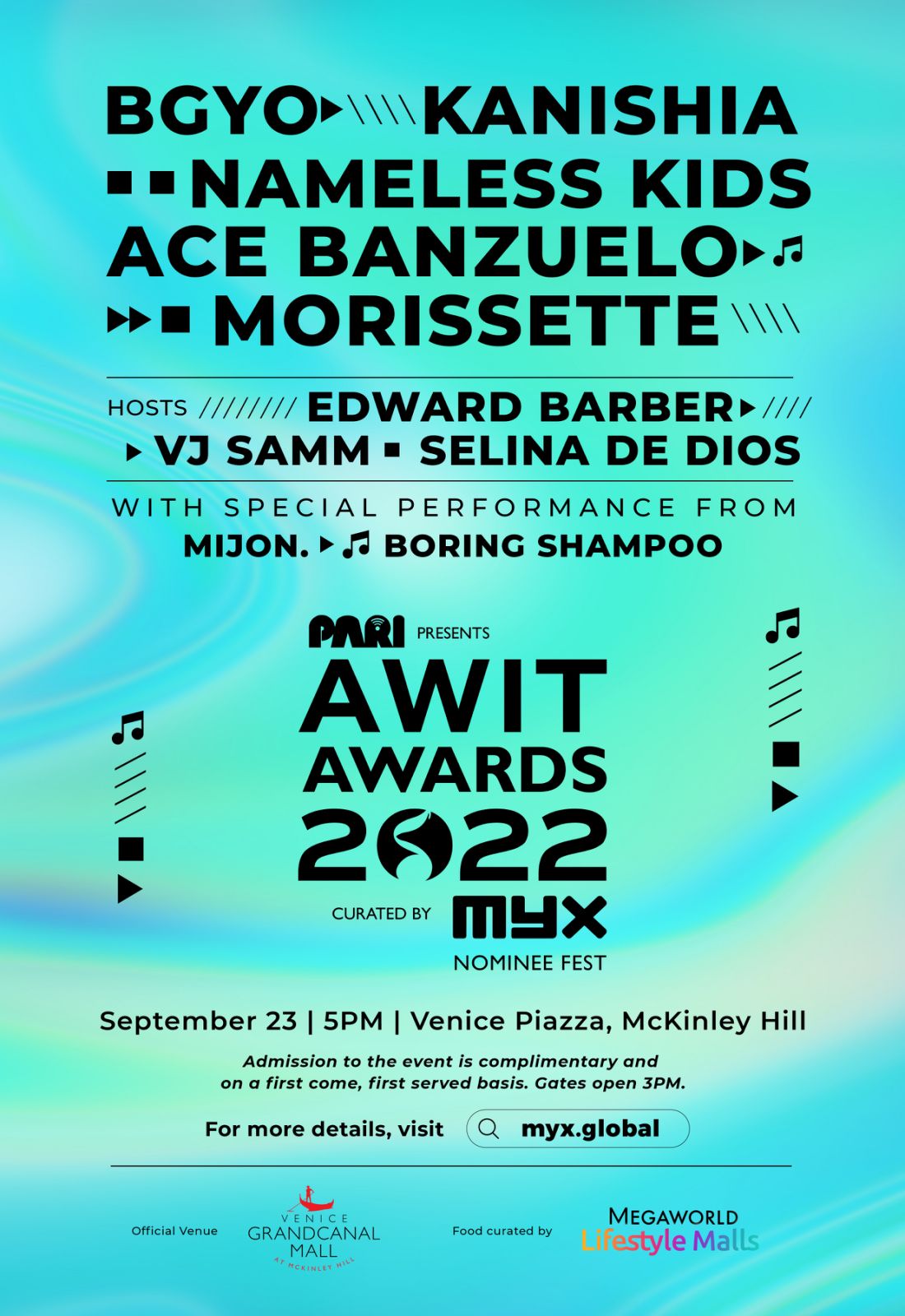 Admission is now complimentary to the Awit Awards 2022 Nomination Fest this Friday