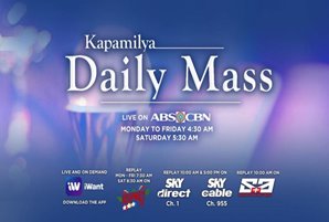 Watch the daily mass live on ABS-CBN, S+A, Jeepney TV, and iWant