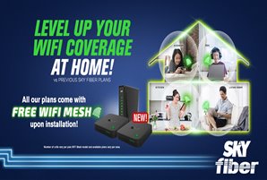 SKY Fiber provides new subscribers with WIFI mesh upon installation for leveled up coverage