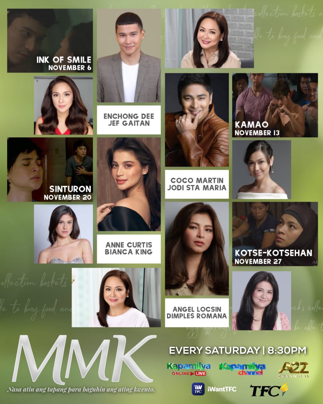 Enchong, Coco, Jodi, Anne,Dimples, and Angel headline "MMK's" 30th anniversary episodes