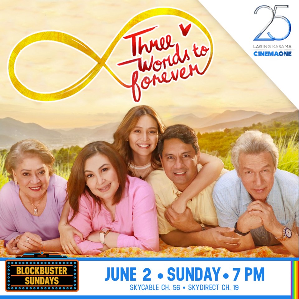 Three Words to Forever premieres on Cinema One this Sunday, June 2, at 7pm