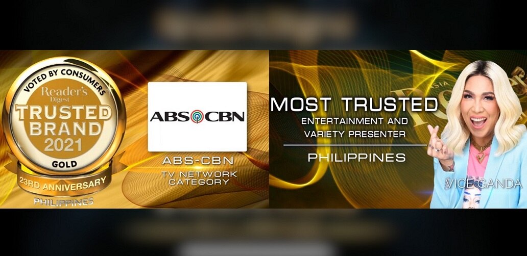 ABS-CBN and Vice Ganda still trusted by Filipinos based on Reader’s Digest Trusted Brands 2021