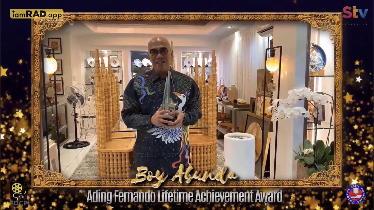 Boy Abunda   Ading Fernando Lifetime Achievement Award