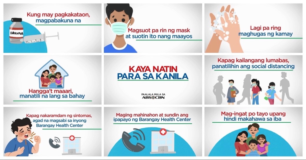 ABS CBN gives safety reminders on how to protect oneself and others against COVID 19