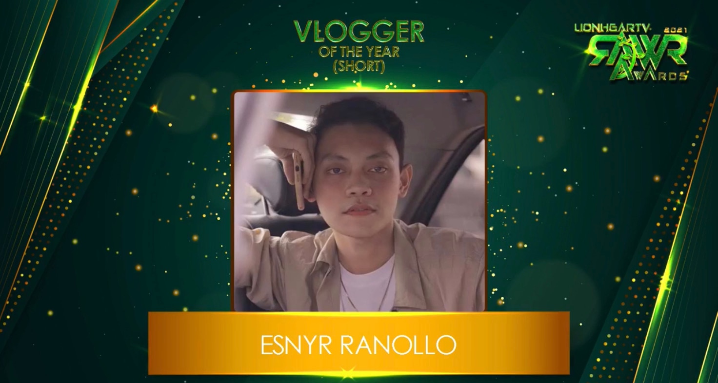 Esnyr Ranollo   Vlogger of the Year   Short form