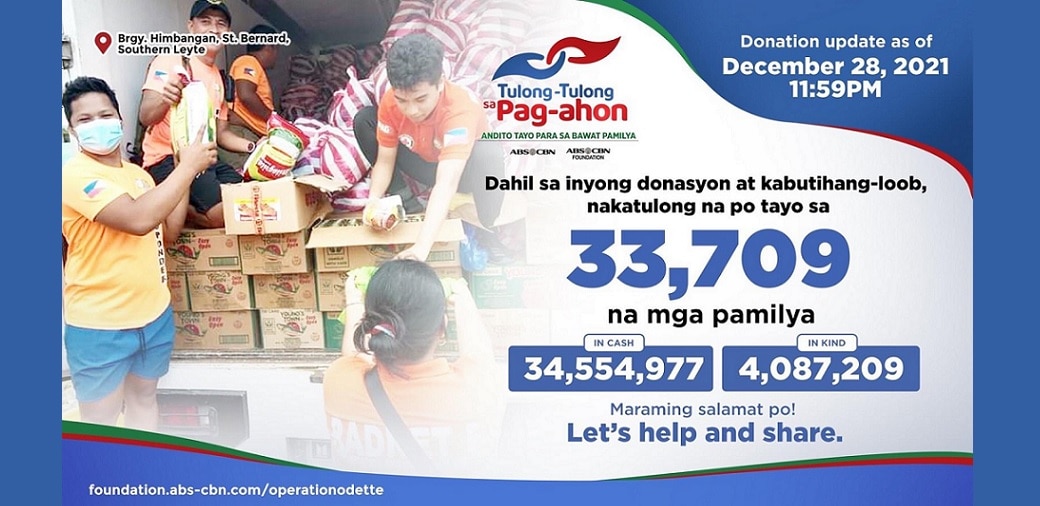 ABS-CBN Foundation brings relief goods for 33,709 families impacted by Super Typhoon Odette