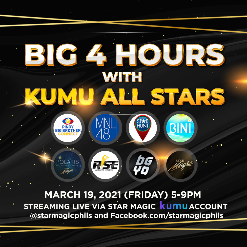 Abangan ang Big 4 hours with Kumu All Stars mamayang gabi na
