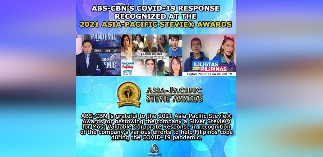 ABS-CBN’s COVID-19 response recognized at the 2021 Asia-Pacific Stevie® Awards