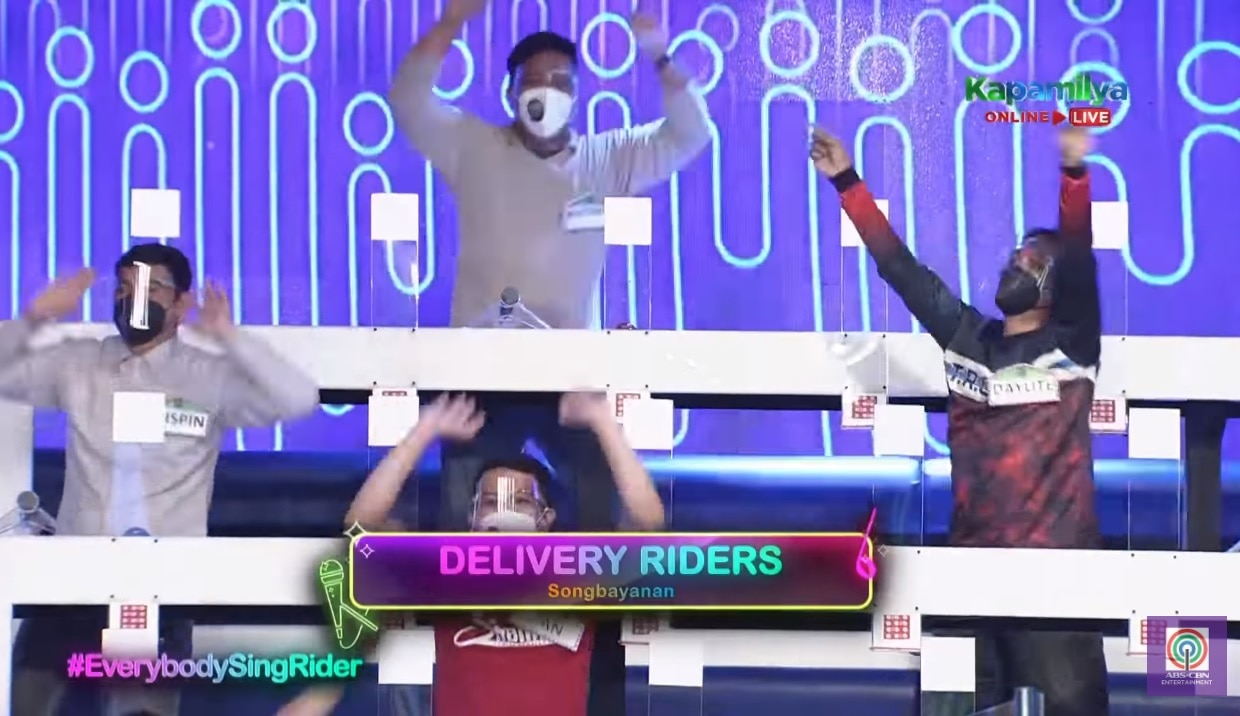 DELIVERY RIDERS IN EVERYBODY SING