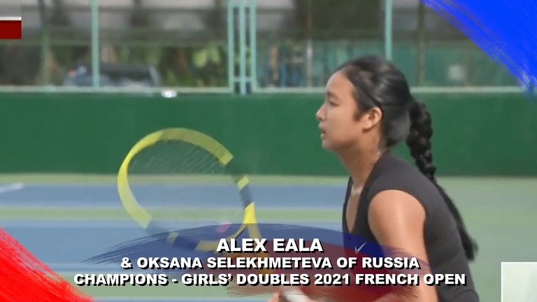 2021 French Open Girls Doubles champion Alex Eala and Oksana Selekhmeteva of Russia
