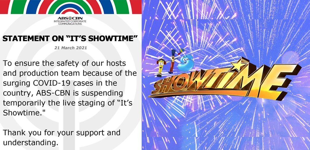 Statement on "It's Showtime"