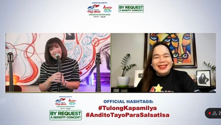 Regine Velasquez Alcasid and Darla Sauler on Day 1 of ABS CBN's 100 Days of Fundraising