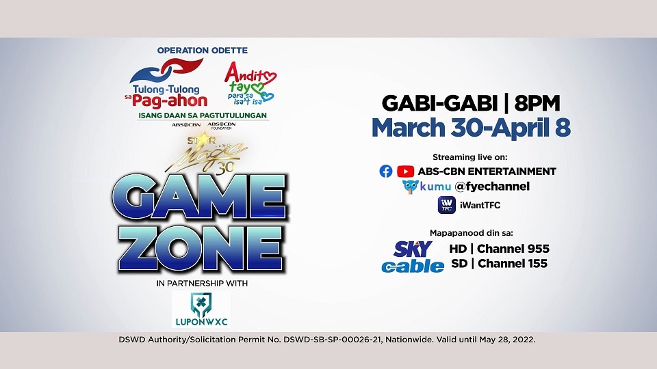 Catch Star Magic Game Zone on various ABS CBN platforms