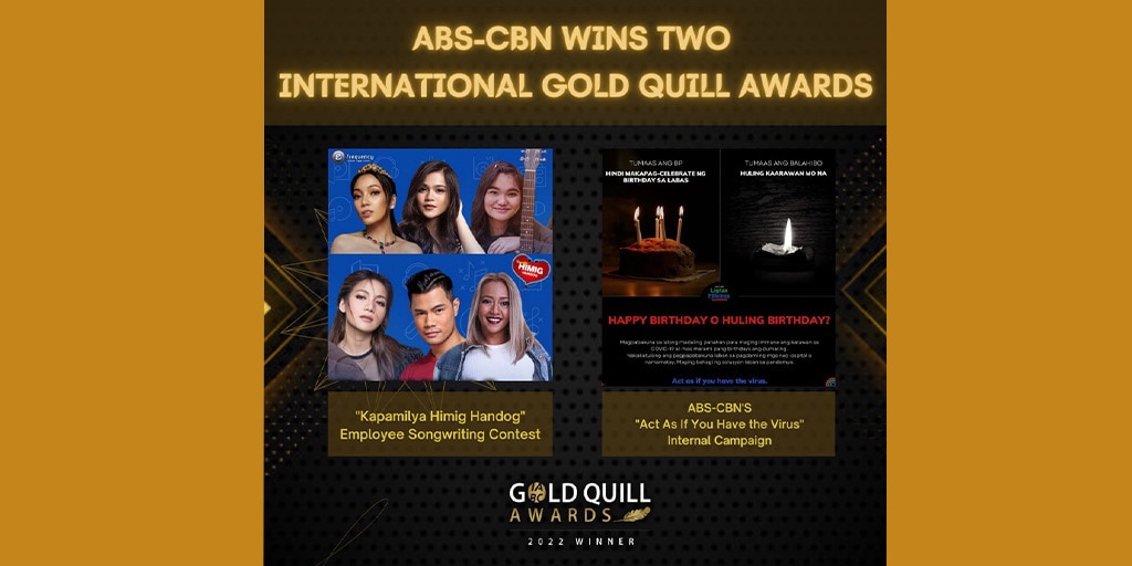 ABS-CBN wins two Int’l Gold Quills for outstanding employee campaigns