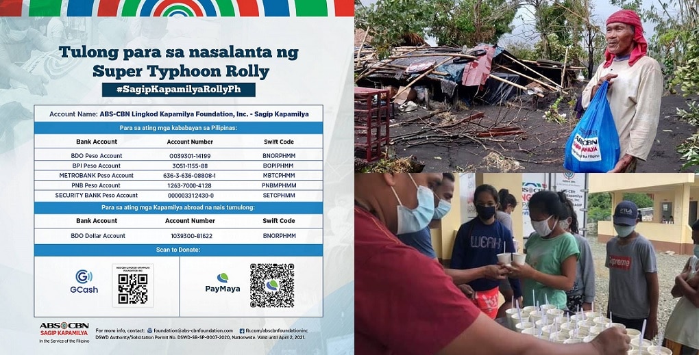 Sagip Kapamilya treks to the provinces to help Typhoon Rolly survivors