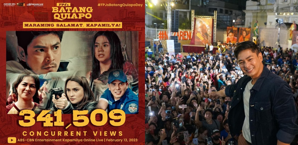 "FPJ's Batang Quiapo" pilot trends at #1, earns 341K live concurrent views