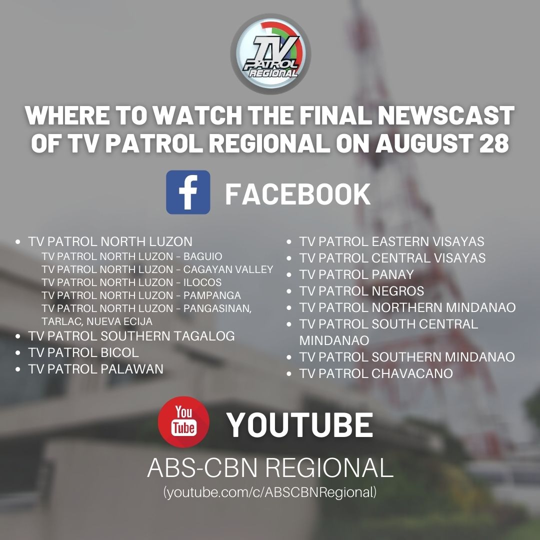 Viewers can still watch the 12 local TVP newscasts until August 28 on Facebook and YouTube