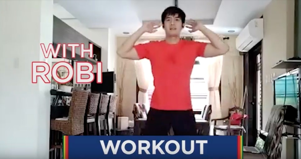 Robi Domingo works out with Coach Jim and Coach Toni in Team FitFil