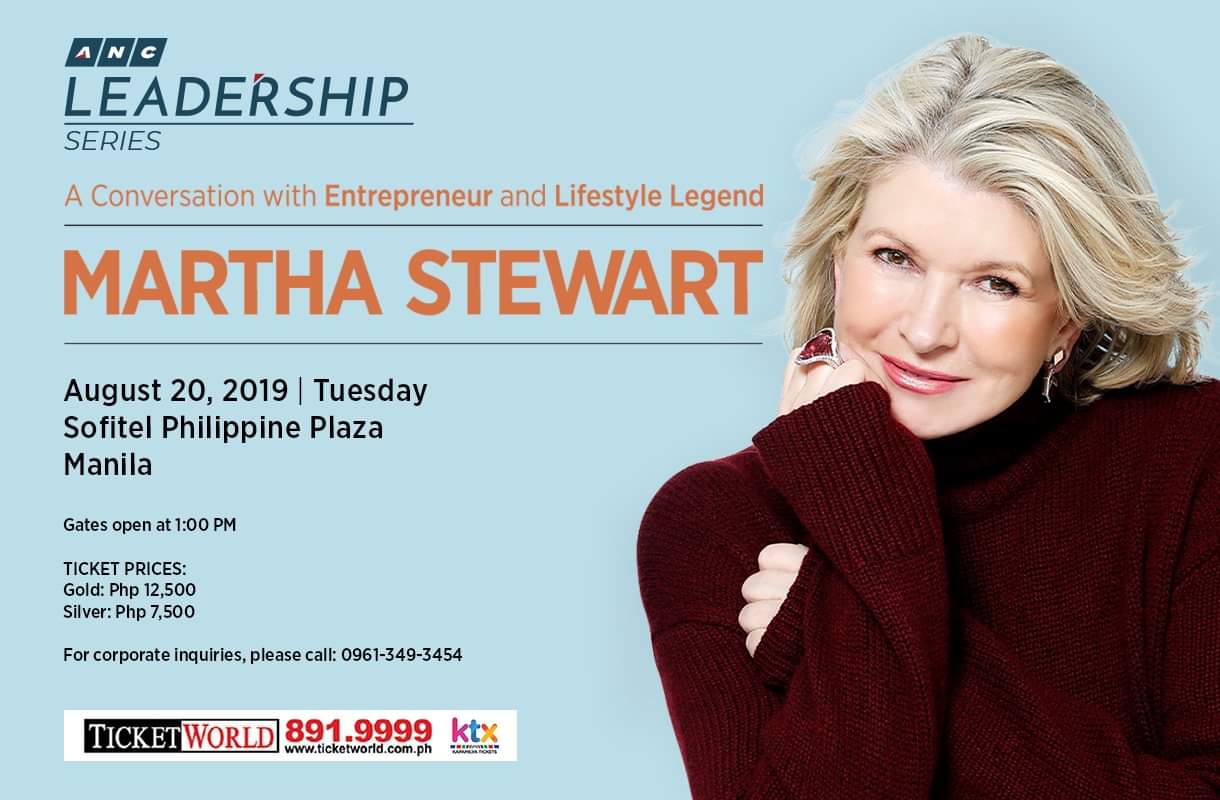 Martha Stewart comes To Manila for ANC Leadership Series