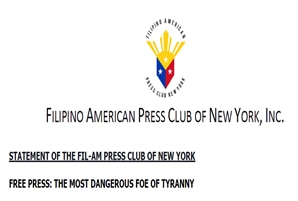 News Release: Filipino American Press Club of New York Releases Statement on ABS-CBN , Press Freedom in the Philippines