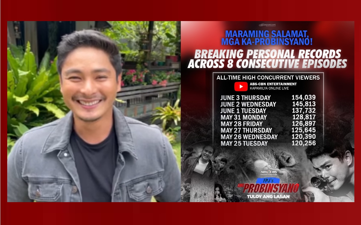 Coco thanks viewers for "FPJ's Ang Probinsyano's" record-breaking views online