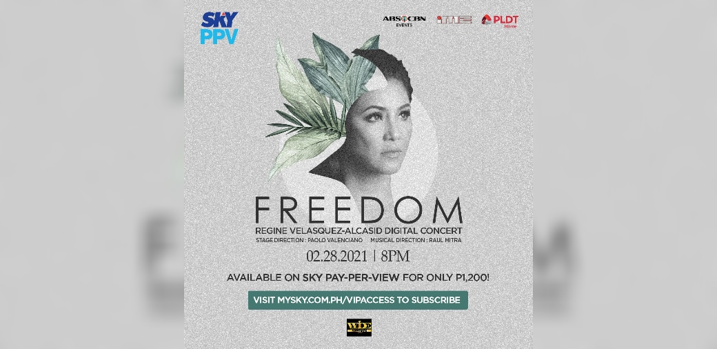 Regine promises new repertoire and surprise guest in "Freedom" concert on SKY Pay-Per-View