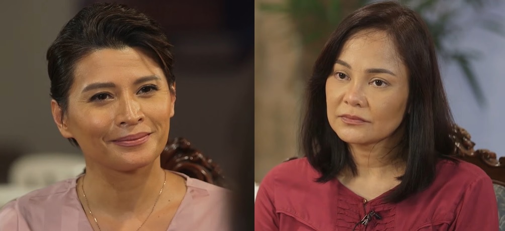 Eva (Mylene Dizon) interviews Deborah (Eula Valdes) in Huwag Kang Mangamba