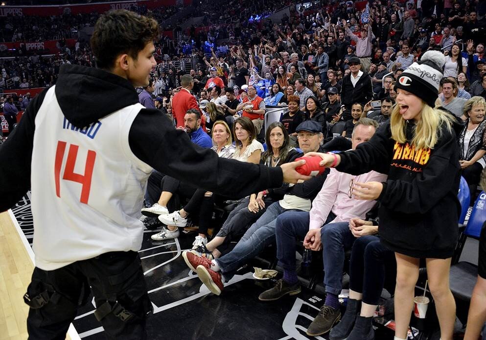 International Music Artist Inigo Pascual at halftime at the Los Angeles Clippers  Filipino Heritage Night held at the Staples Center in Los Angeles, CA on  Monday, ?November 18, 2019. (Photo By Sthanlee