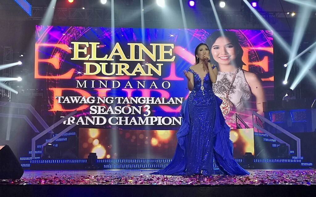 Elaine of Butuan emerges as "Tawag ng Tanghalan" grand champion