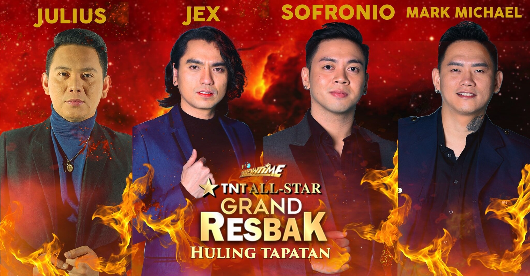 Jex, Julius, Mark Michael, and Sofronio in "Tawag ng Tanghalan" grand resbak finals