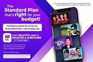 iWantTFC launches new Standard Plan today, giving monthly subscribers an all-you-can-watch option for just USD4.99 in Canada, Asia, Europe and Middle