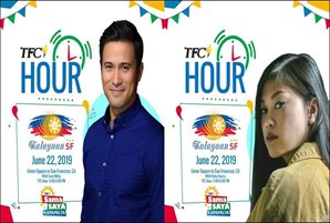 FilAms Sam Milby, Ruby Ibarra & the Balikbayans headline TFC Hour at Kalayaan SF on June 22, this Saturday, in Union Square