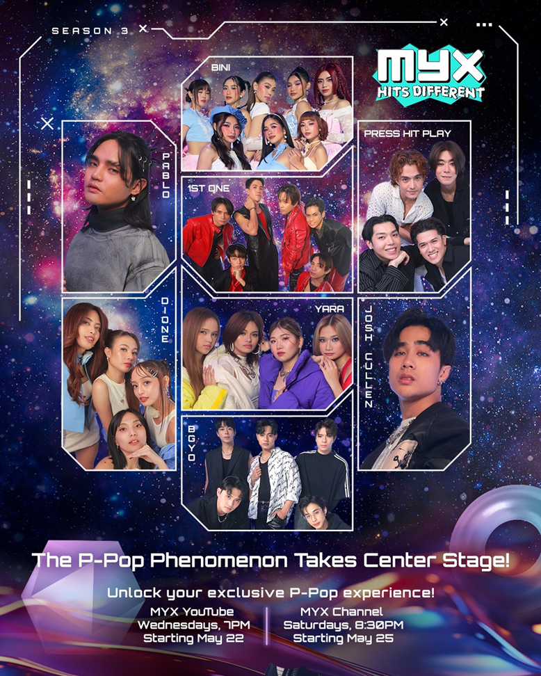 MYX Hits Different Season 3 to debut on YouTube on May 22 with P-Pop superstars on center stage