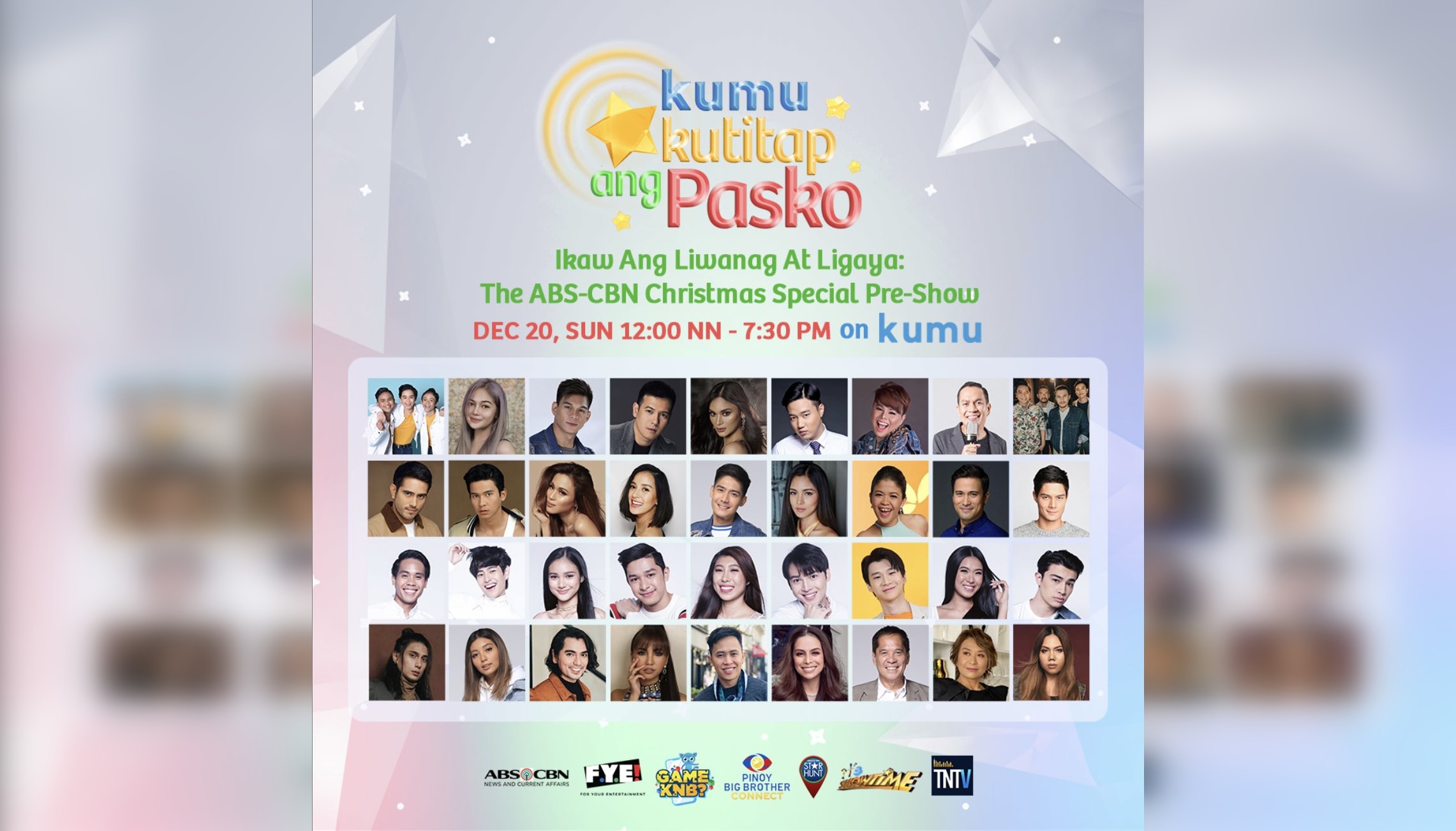 ABS-CBN Christmas Special pre-show on Kumu “Kumukutitap ang Pasko” gathers 100 stars for a cause