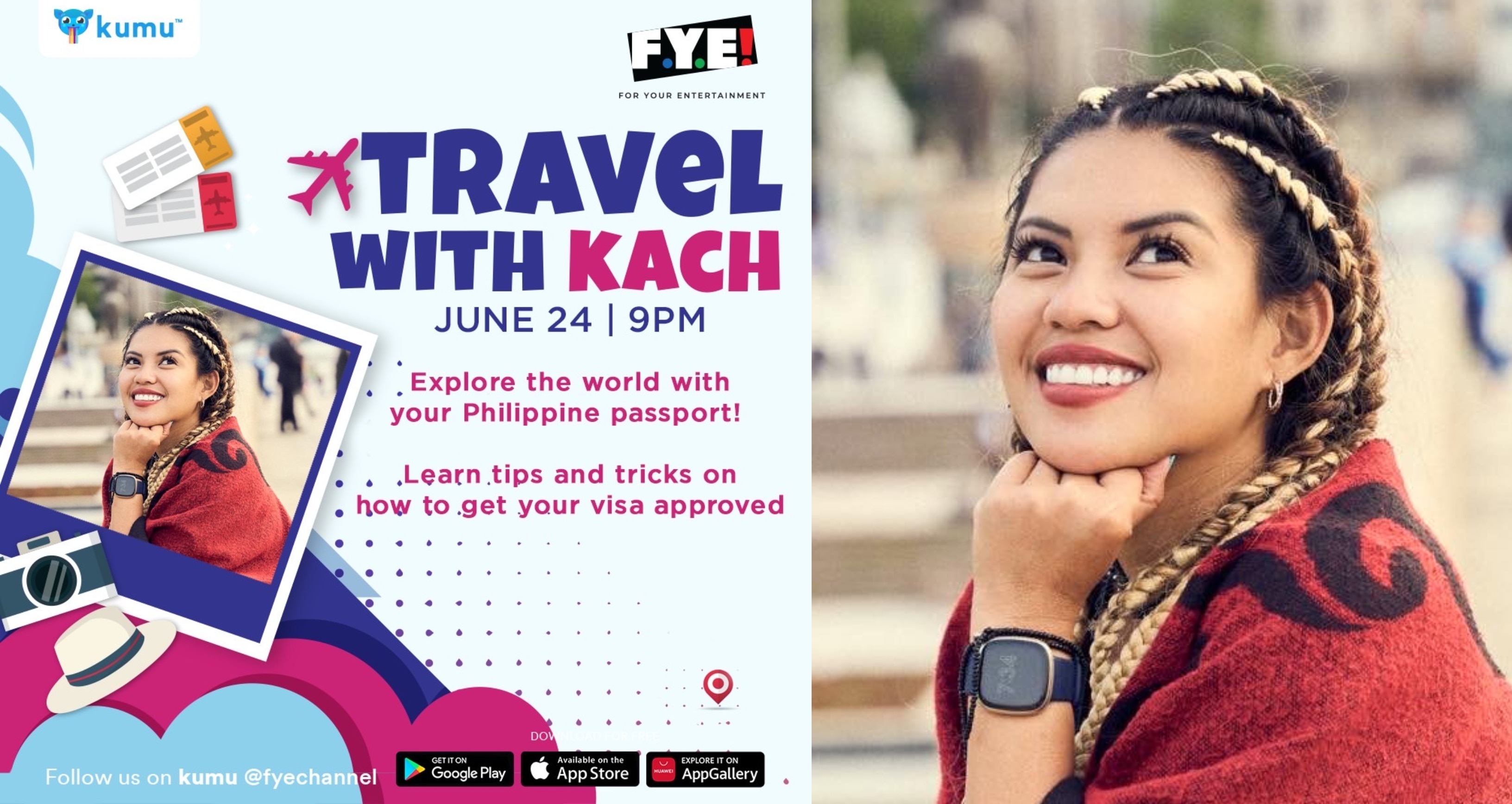 Seasoned traveler shares tips in new FYE Channel show "Travel with Kach"