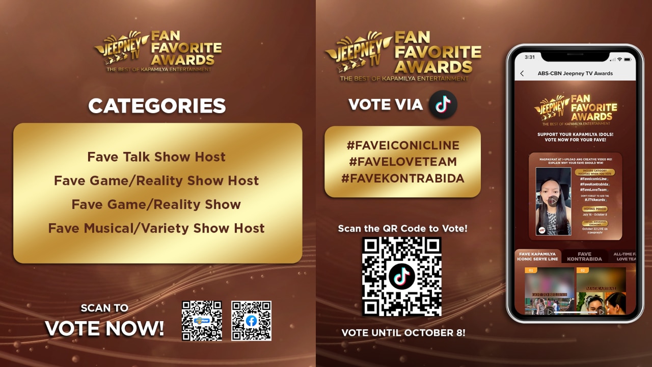 Jeepney TV Fan Favorite Awards announce nomination in hosting categories