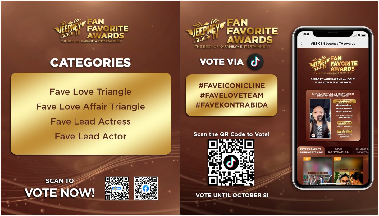 Fave lead actor, actress to be named in Jeepney TV Fan Favorite Awards