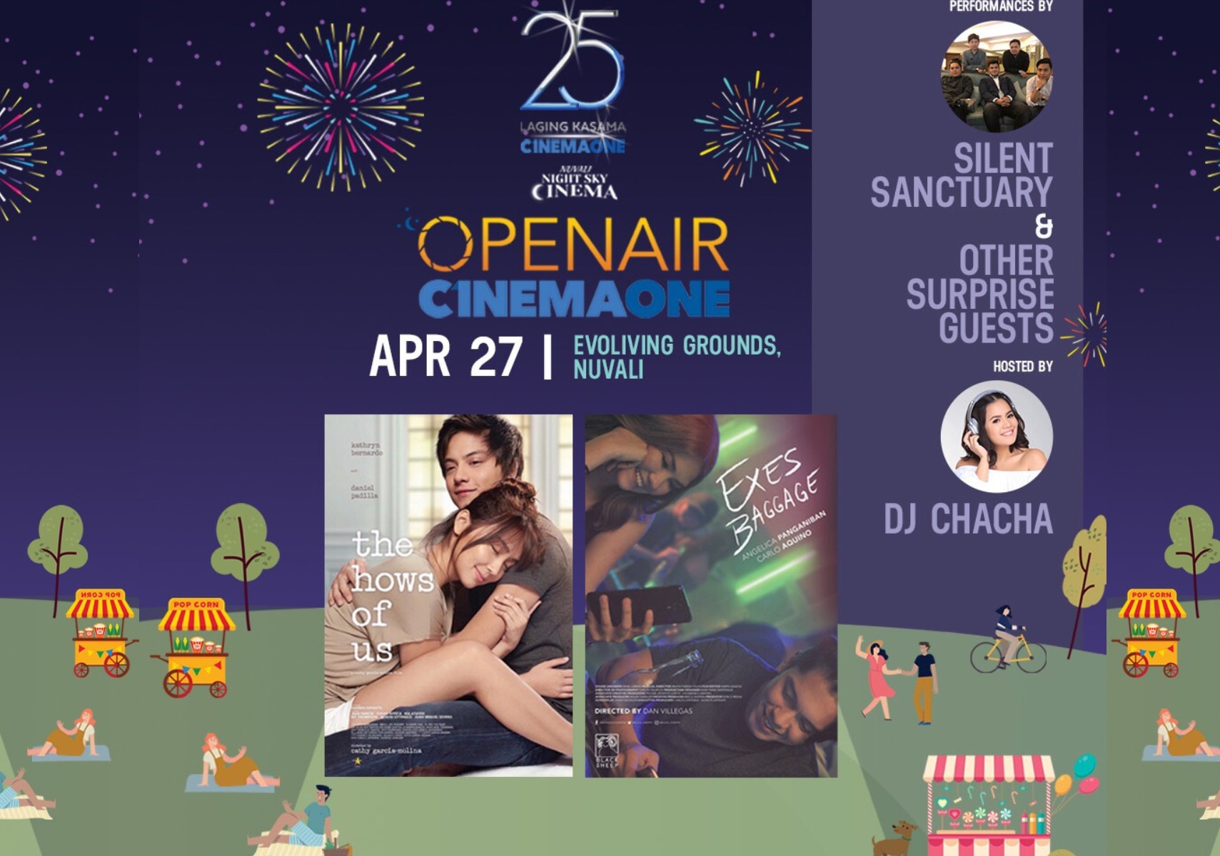 OpenAir Cinema One brings “Exes Baggage” and “The Hows of Us” to Nuvali